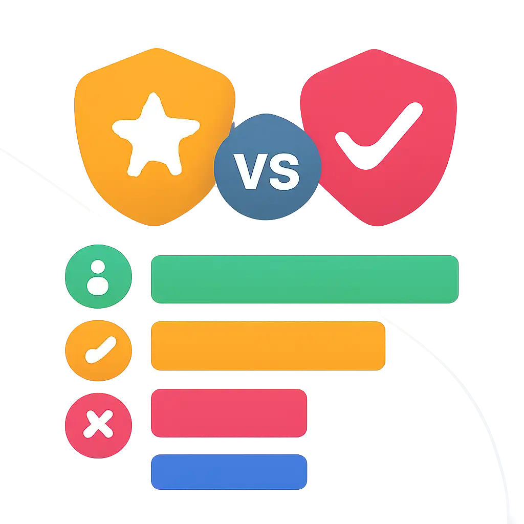 Infographic comparing options using coloured bars and icons only, no text or labels, flat design, Yaar Win