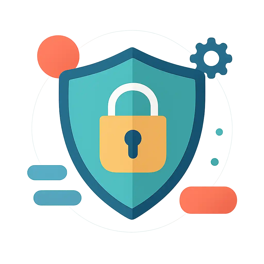 Security shield icon with lock: Yaar Win safety visualization